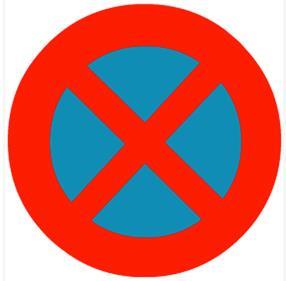 Biển báo số P130: Cấm dừng xe và đỗ xe